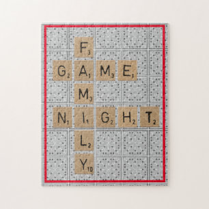 Rug de nacht van het Spel van de Familie Legpuzzel