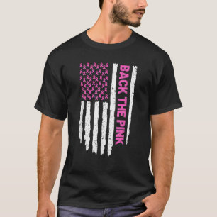 Rug de roze borstkankerwaarschuwing roze Ri T-shirt