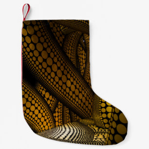 Rug en geel patroon kleine kerstsok