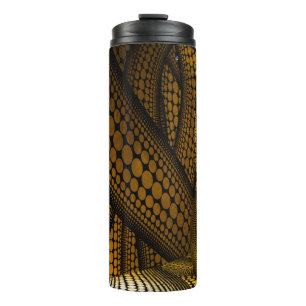 Rug en geel patroon thermosbeker