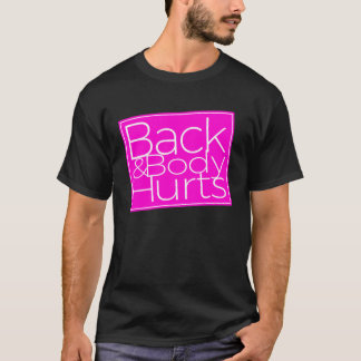Rug en Lichaam Doet Pijn Zwart Vrouwen Yoga Work O T-shirt