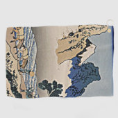 Rug Fuji berg van de Minobu-rivier Hokusai Golfhanddoek (Horizontaal)