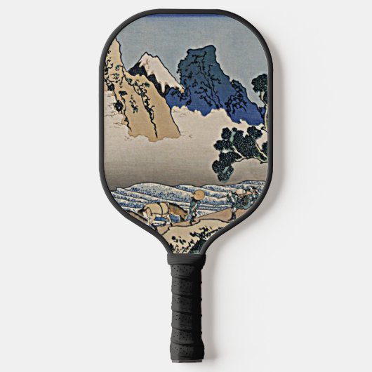 Rug Fuji berg van de Minobu-rivier Hokusai Pickleball Paddle (Voorkant)