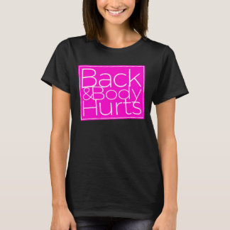 Rug & Lichaam Hurts Zwart Vrouwen Yoga Work Out T-shirt
