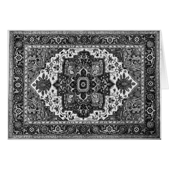 RUG PERSIEN - noir et blanc (Devant horizontal)