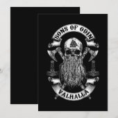 Rug van Odin- Vikings Nordisch Feestdagenkaart (Voorkant / Achterkant)