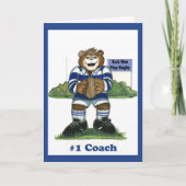 Rugby #1 Coach Card Bedankkaart (Voorkant)