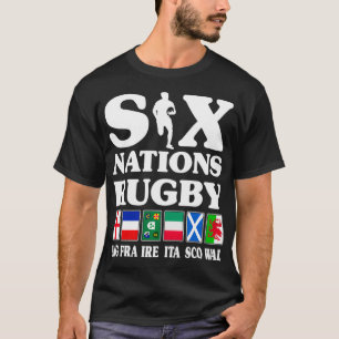 Rugby 6 Nations England Frankrijk Ierland Italië S T-shirt