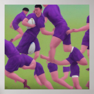 Rugby Action - Impression d'art en toile