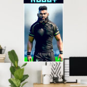 Rugby Art Poster (Thuiskantoor)