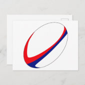 Rugby Ball Briefkaart (Voorkant / Achterkant)