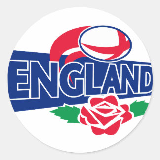 Rugby Ball Engels roos Ronde Sticker
