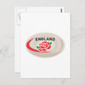 Rugby Ball England Engels Roos Briefkaart (Voorkant / Achterkant)