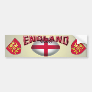 Rugby Ball Flag of England Bumpersticker