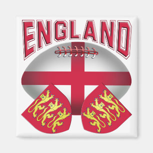 Rugby Ball Flag of England Magneet