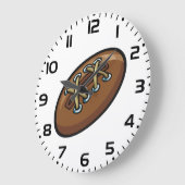 Rugby Ball Fun Sports Graphic Grote Klok (Hoek)