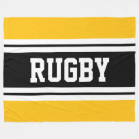 RUGBY Bold Geel Zwart Wit Racing Stripes