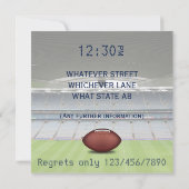 Rugby Celebration Party Invitation ajouter la phot (Dos)