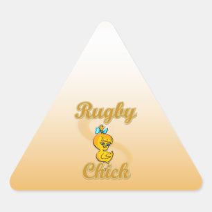 Rugby Chick Driehoek Sticker