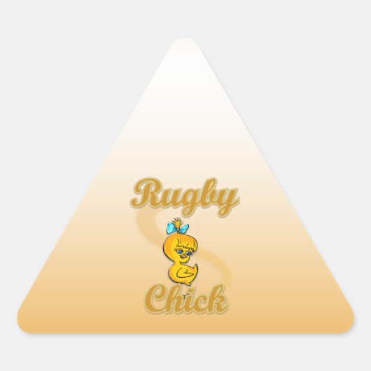 Rugby Chick Driehoek Sticker (Voorkant)