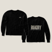 RUGBY - Construit pour la bataille, né pour le rug (Motif recto et verso)