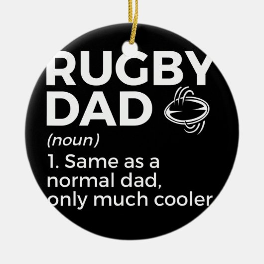 Rugby Dad Definition Keramisch Ornament (Voorkant)