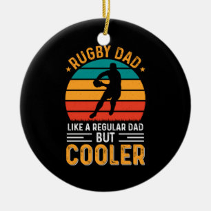 Rugby Dad Keramisch Ornament