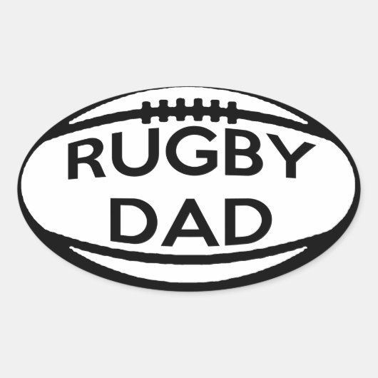 Rugby Dad Ovale Sticker (Voorkant)