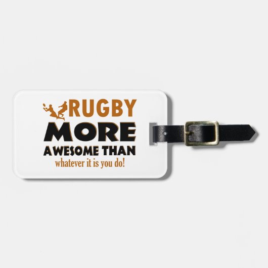 Rugby-design Bagagelabel (Voorkant horizontaal)
