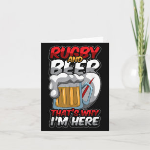 Rugby en bier, daarom ben ik hier grappig rugger c kaart