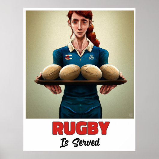 Rugby Est Servi - Rugby Peinture Impression (Devant)