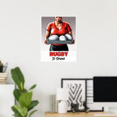 Rugby Est Servi - Rugby Peinture Impression (Bureau à domicile)