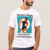 Rugby féminin - T-shirt Unisex Rugby (Devant)