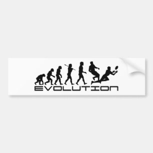 Rugby Football Sport Evolution Art Bumpersticker