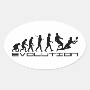 Rugby Football Sport Evolution Art Ovale Sticker