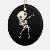 Rugby Funny Skeleton Keramisch Ornament (Links)