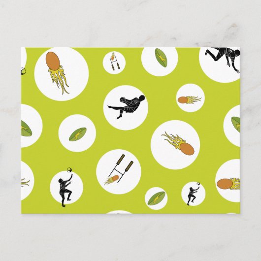 Rugby game are on briefkaart (Voorkant)