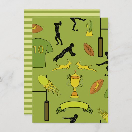 Rugby game are on Invitation (Devant / Derrière)