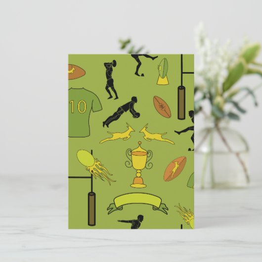 Rugby game are on Invitation (Debout devant)