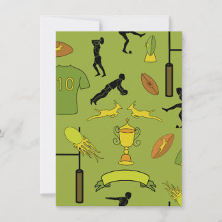 Rugby game are on Invitation Kaart