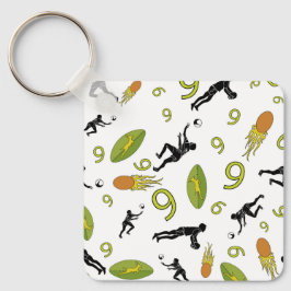 Rugby game are on Keyring to success Sleutelhanger