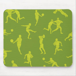 Rugby game are on muismat