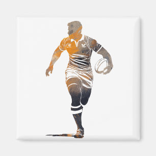 Rugby Game Sport Challenge Illustratie Silhouet Magneet
