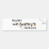Rugby Genius Bumpersticker (Voorkant)