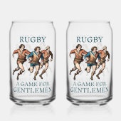 Rugby heren gedrukt 16oz blikbril blikvorm glas (Achterkant)