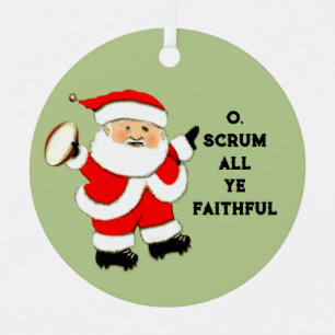 Rugby Holiday Gift Metalen Ornament