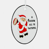 Rugby Holiday Gift Metalen Ornament (Voorkant Rechts)