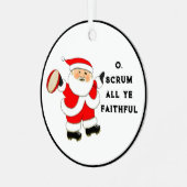 Rugby Holiday Gift Metalen Ornament (Voorkant links)