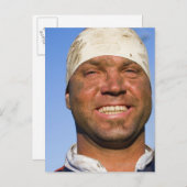 Rugby hooligan briefkaart (Voorkant / Achterkant)