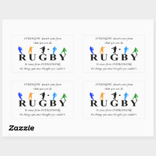Rugby Inspirerend Quote Rechthoekige Sticker